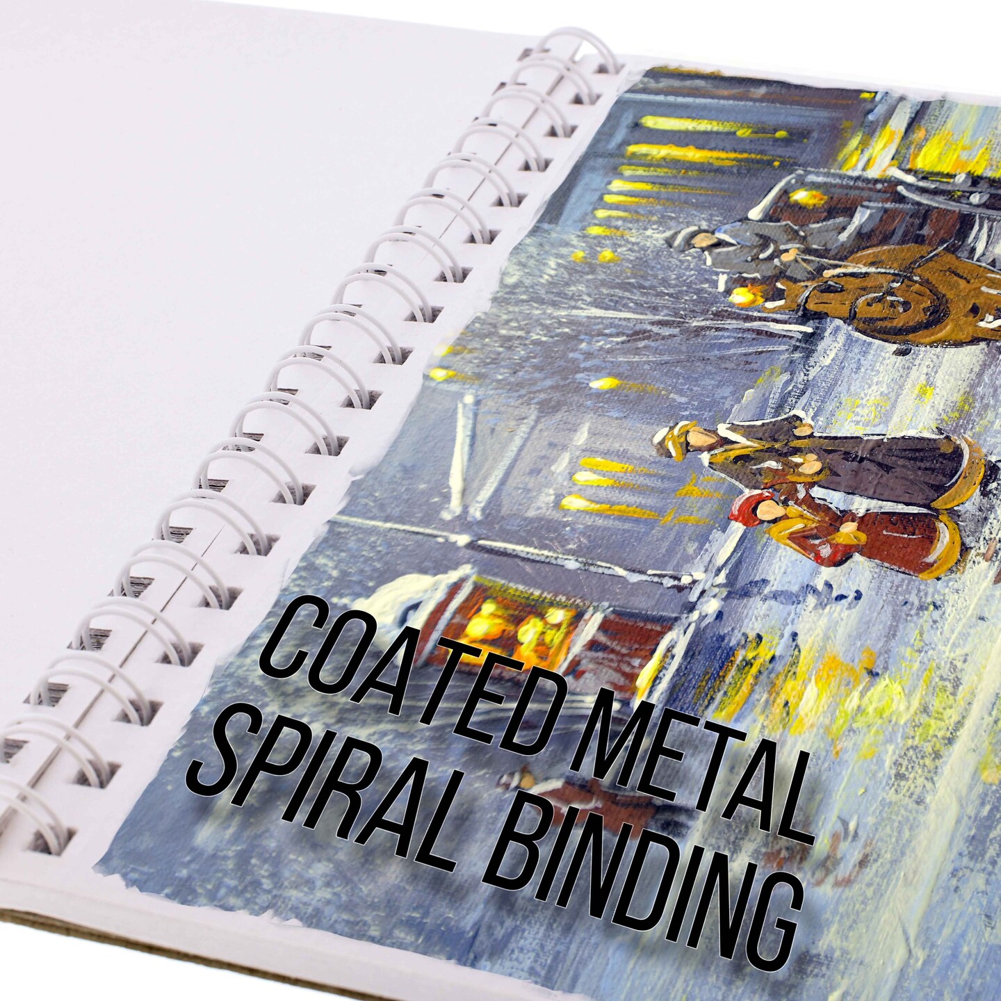 11x14&#x22; Premium Heavy-Weight Acrylic Painting Paper Pad, 246lb (400gsm), 2 Pack, 12 Sheets, Spiral Bound, for Acrylic Paint