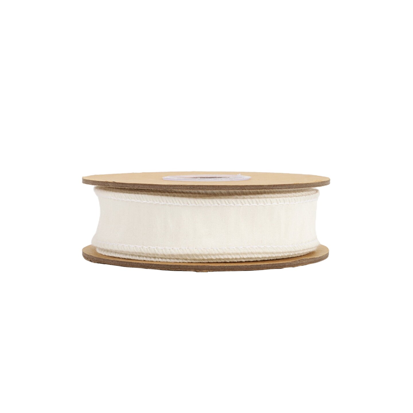 LaRibbons 1&#x22; Wired Dupioni Ribbon | 10 Yards | Antique White