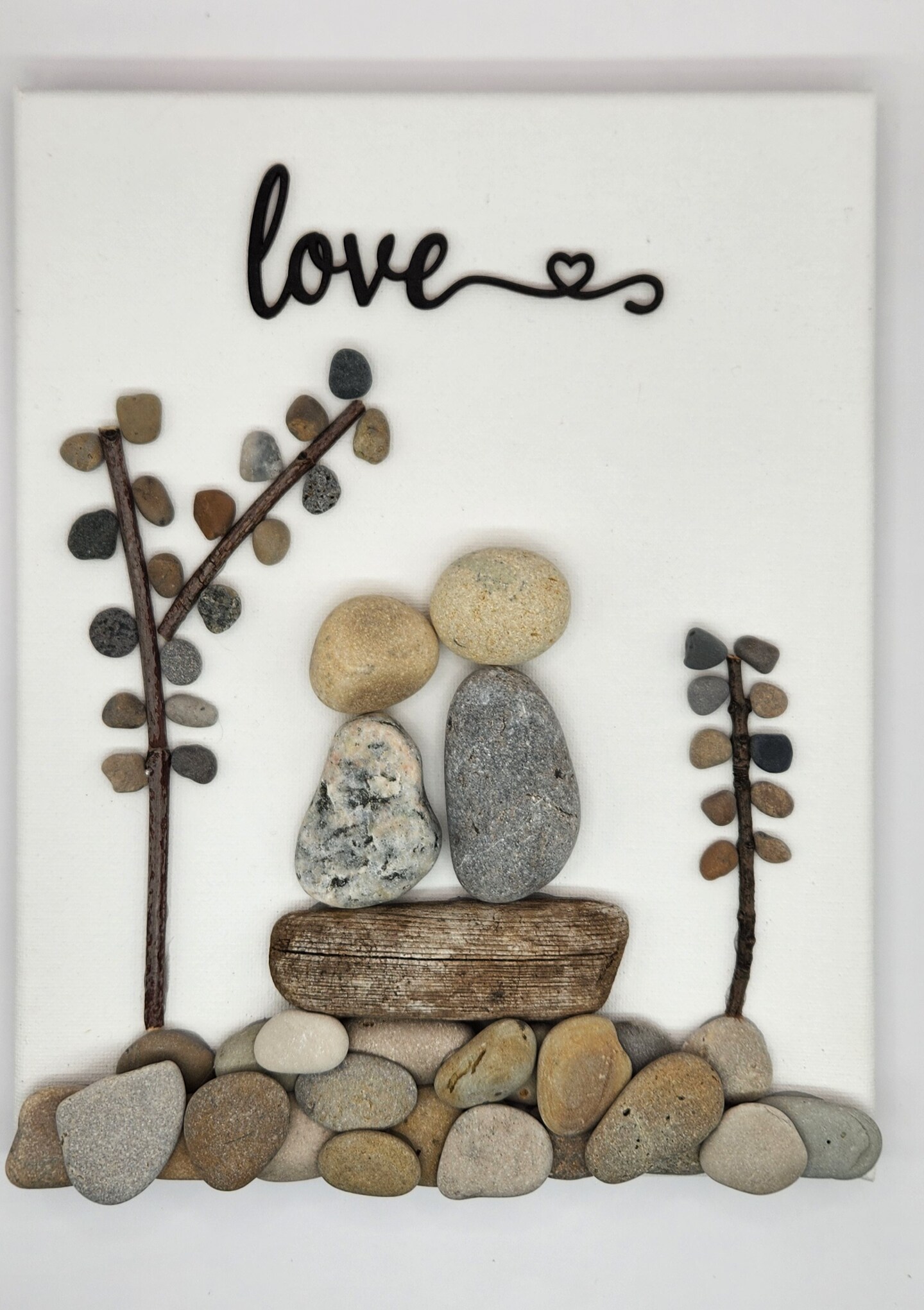 Lovely Couple Pebble Art Wedding Engagement Anniversary Gifts for  Couples 8x10 Rock Art Spring Decor MakerPlace by Michaels