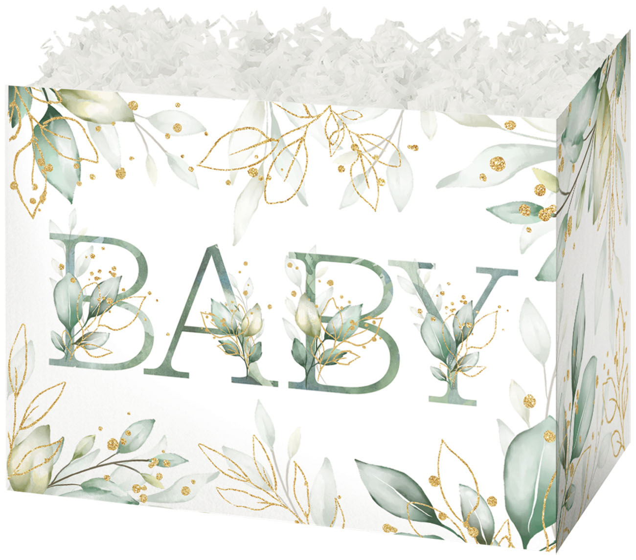 Pack/6: Sweet Baby Basket Box - 6-3/4 x 4 x 5&#x22;