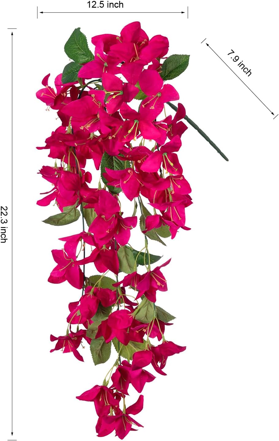 2pcs Artificial Bougainvillea Faux Flowers Plants