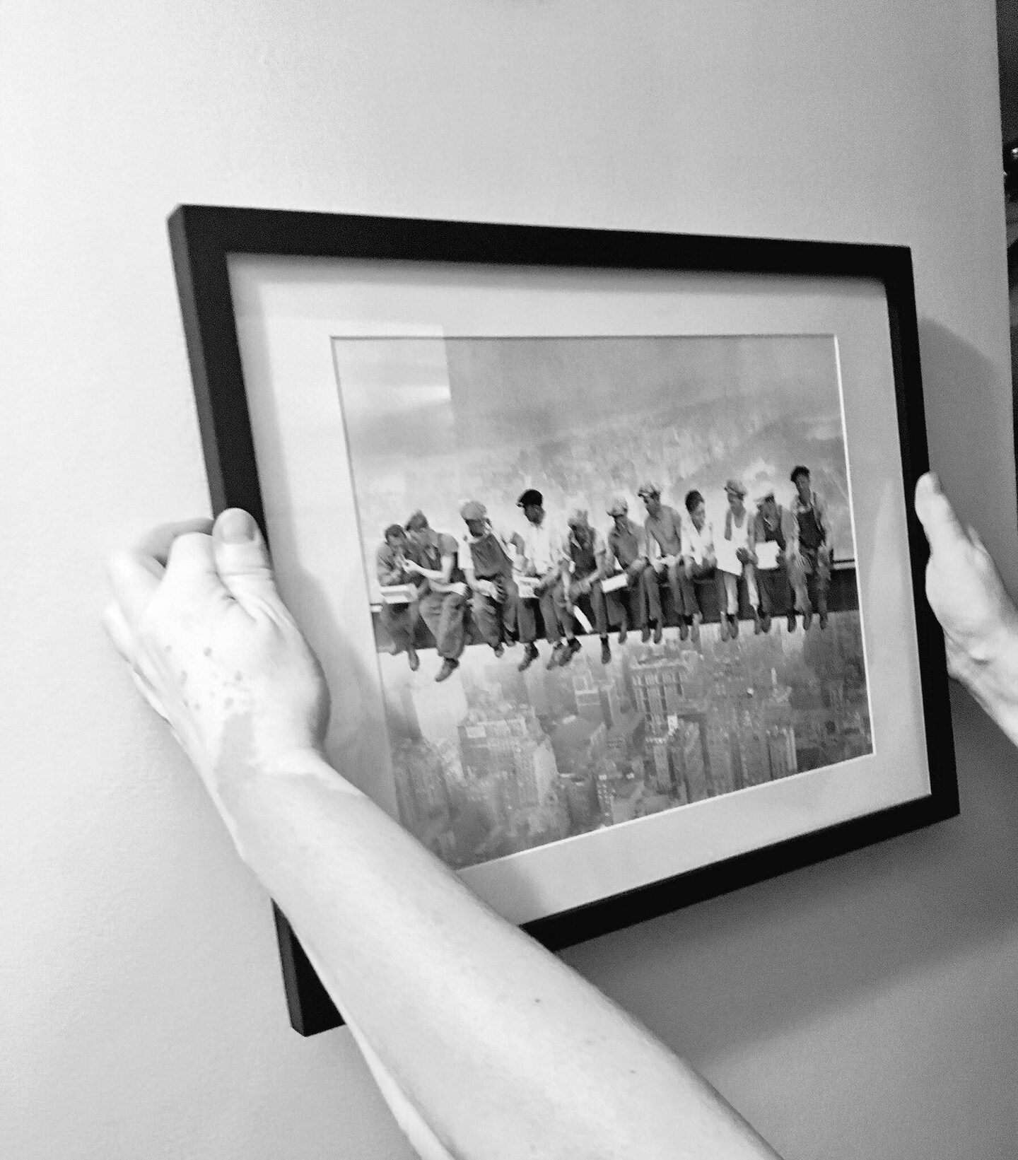 New York City black and white photography art framed Set of 6