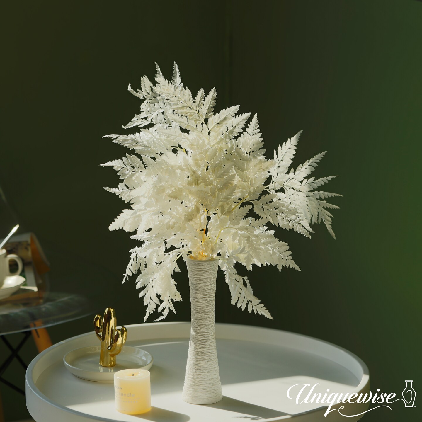 Uniquewise Preserved Real Floral Stems Chic Vase Fillers & Accents for Bouquets Centerpieces & Ornamental Displays Ideal for Home Office Boutique Cafe Resto Bar and Event Decor