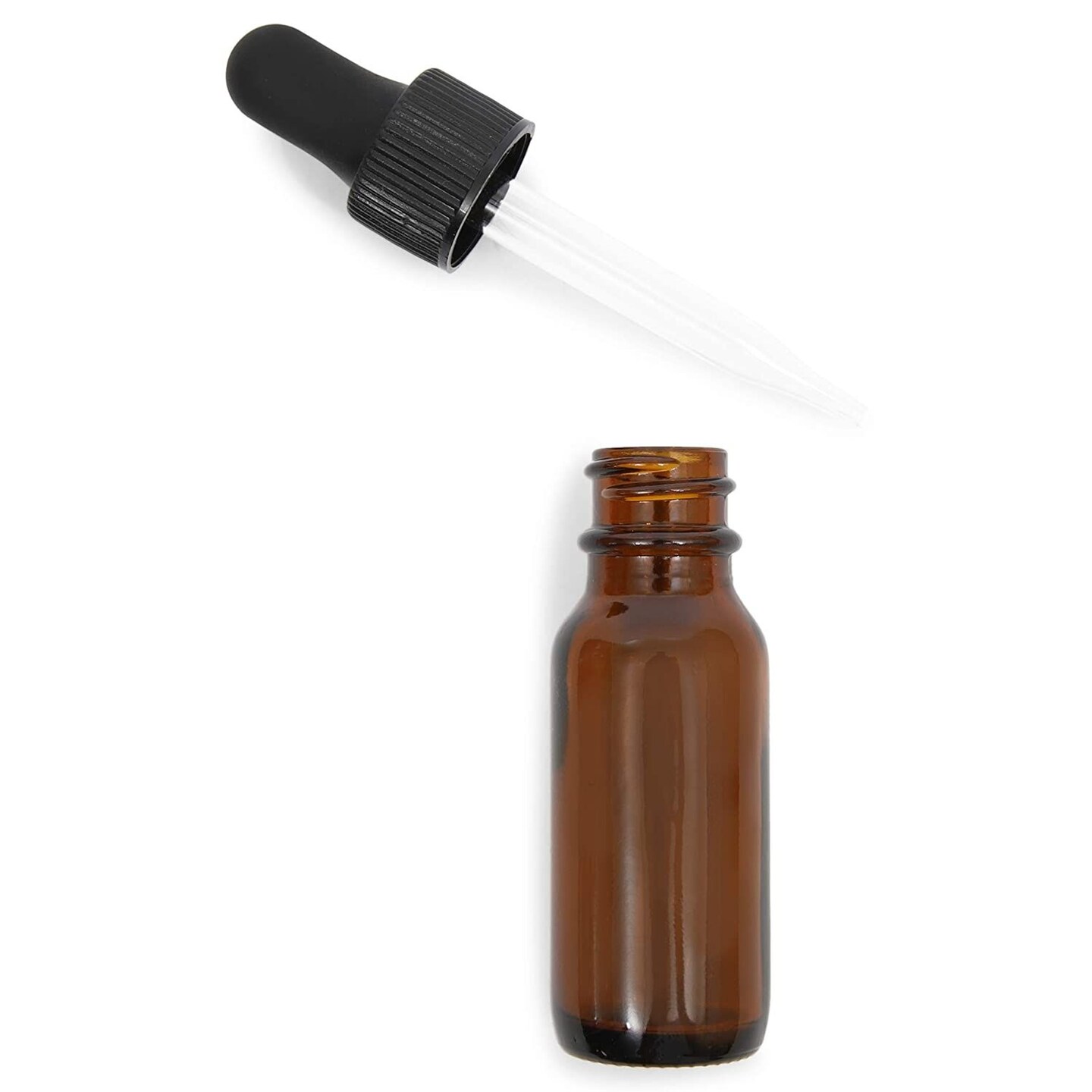 48 Count 1 oz Amber Glass Dropper Bottles and 6 Funnels for Essential Oils and Perfumes (30 ml, 54 Pieces)