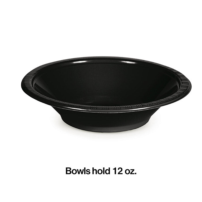 240 pc Bulk Black Velvet 12 oz Plastic Bowls