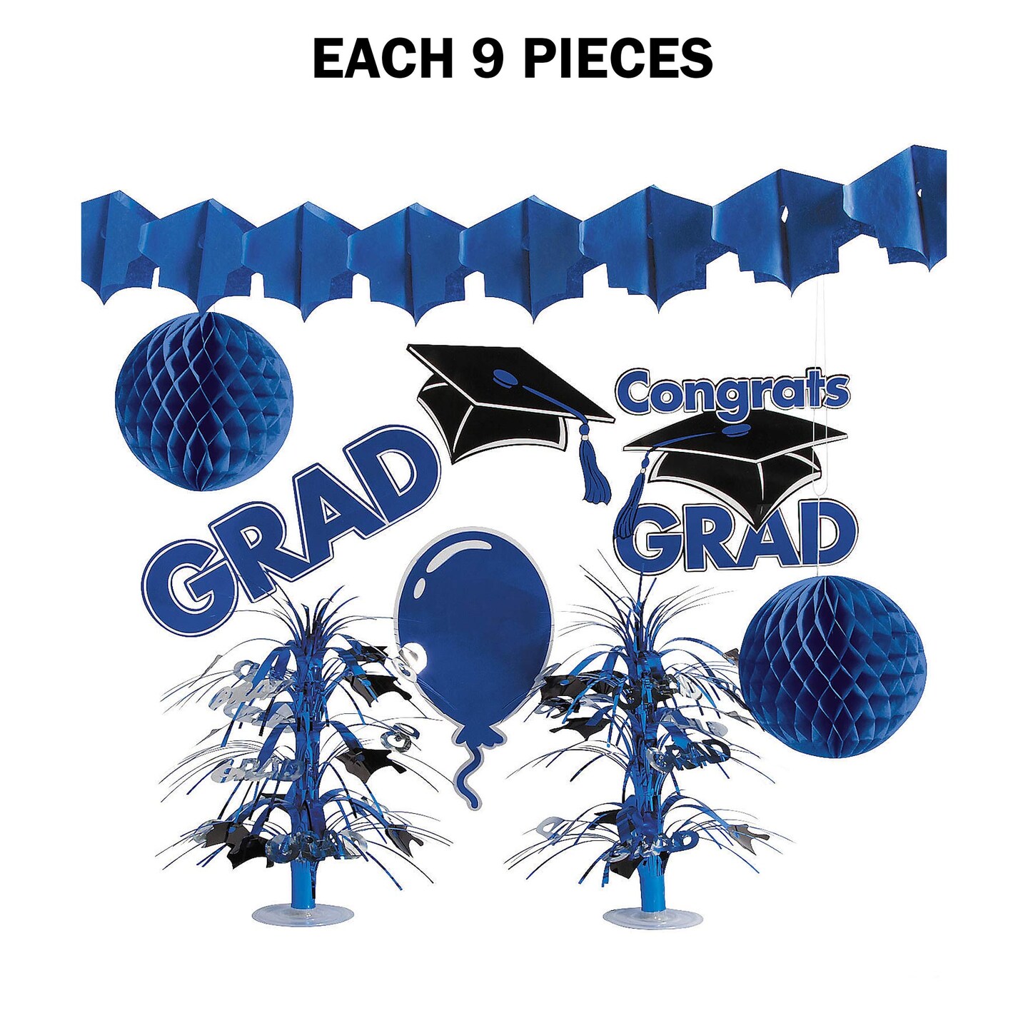 Graduation Party Decorating Kit - 9 Pc