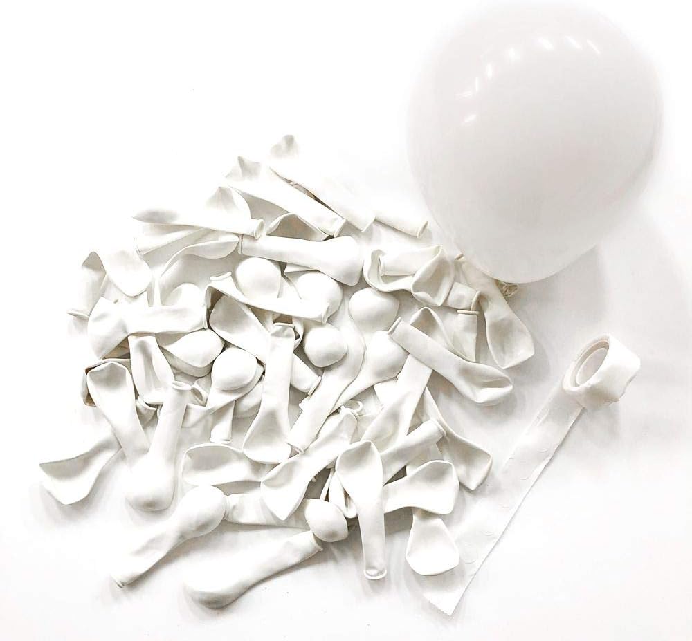White Balloons Party Balloons 5 Inches Matte White Balloons Mini Balloons 50 PCS Small White Color Party Balloons Latex Balloons Birthday Balloons for Party