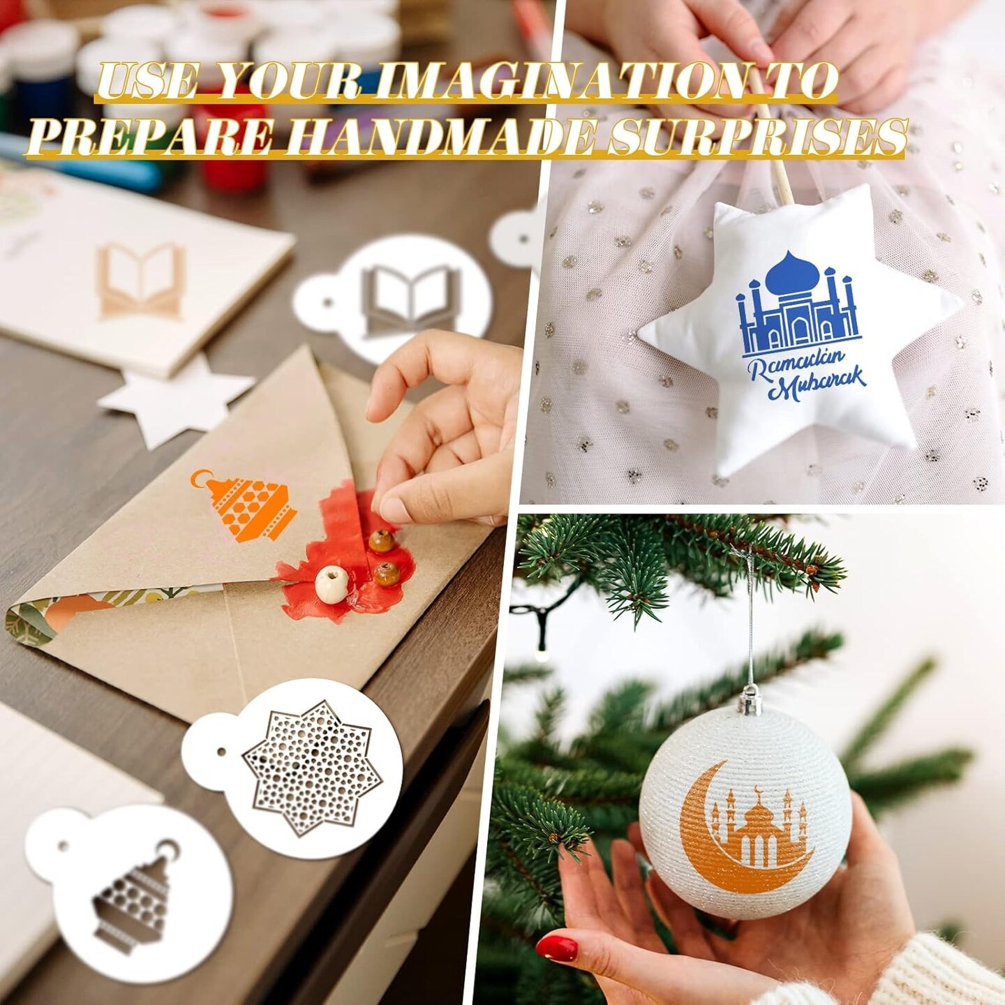 Eid Mubarak Cookie Cutter Stencil Sets 30 Pieces