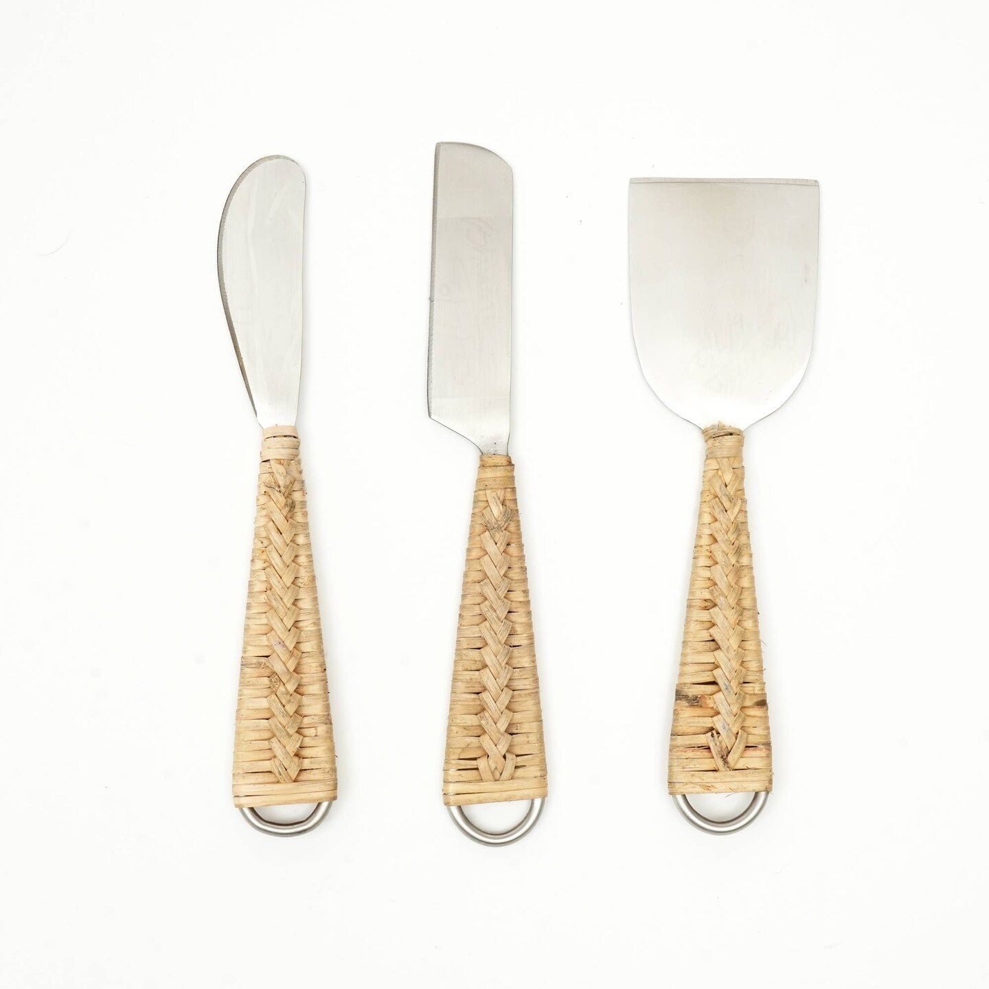 Rattan Weave Cheese Set of 3