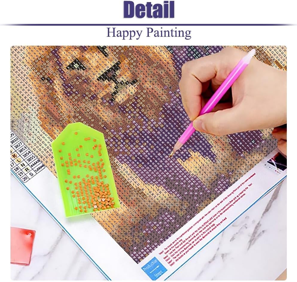 Jesus Diamond Painting Kits for Adults. Easter Religion Christ Diamond Art Full Drill Round Gem Art Lion 5D Diamond Dots Suitable Home Wall Decor 12x16inch