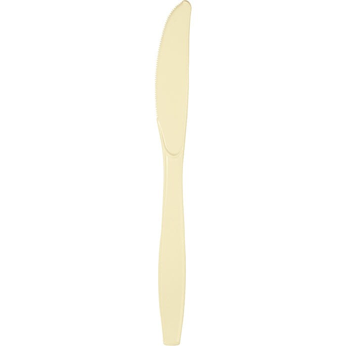 288 pc Bulk Ivory Plastic Knives