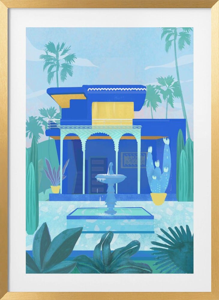 Moroccan Garden by Petra Lizde Framed Art
