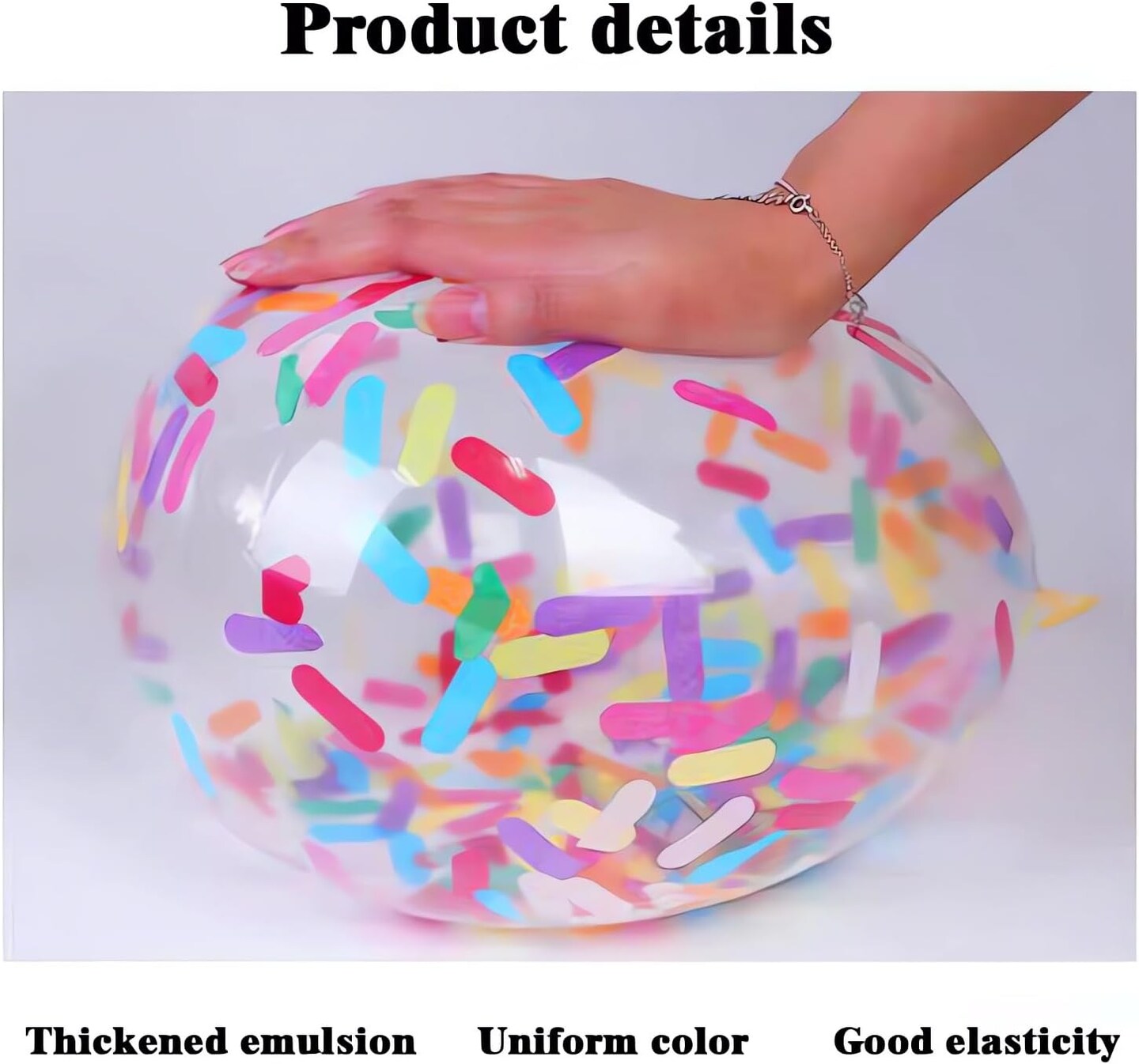 Confetti Balloons/candy confetti balloons/Ice cream sprinkle balloons/birtthday party confetti balloons for baby shower/birthday party/family parties 25pcs