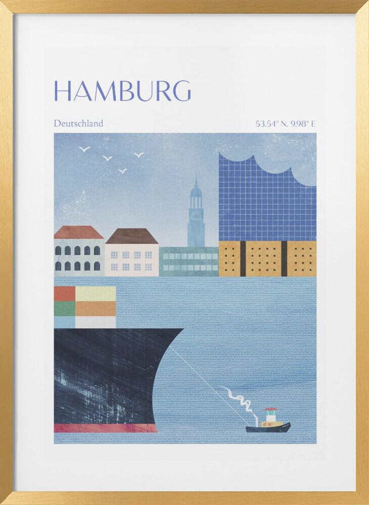 Hamburg, Germany by longwayhome Framed Art