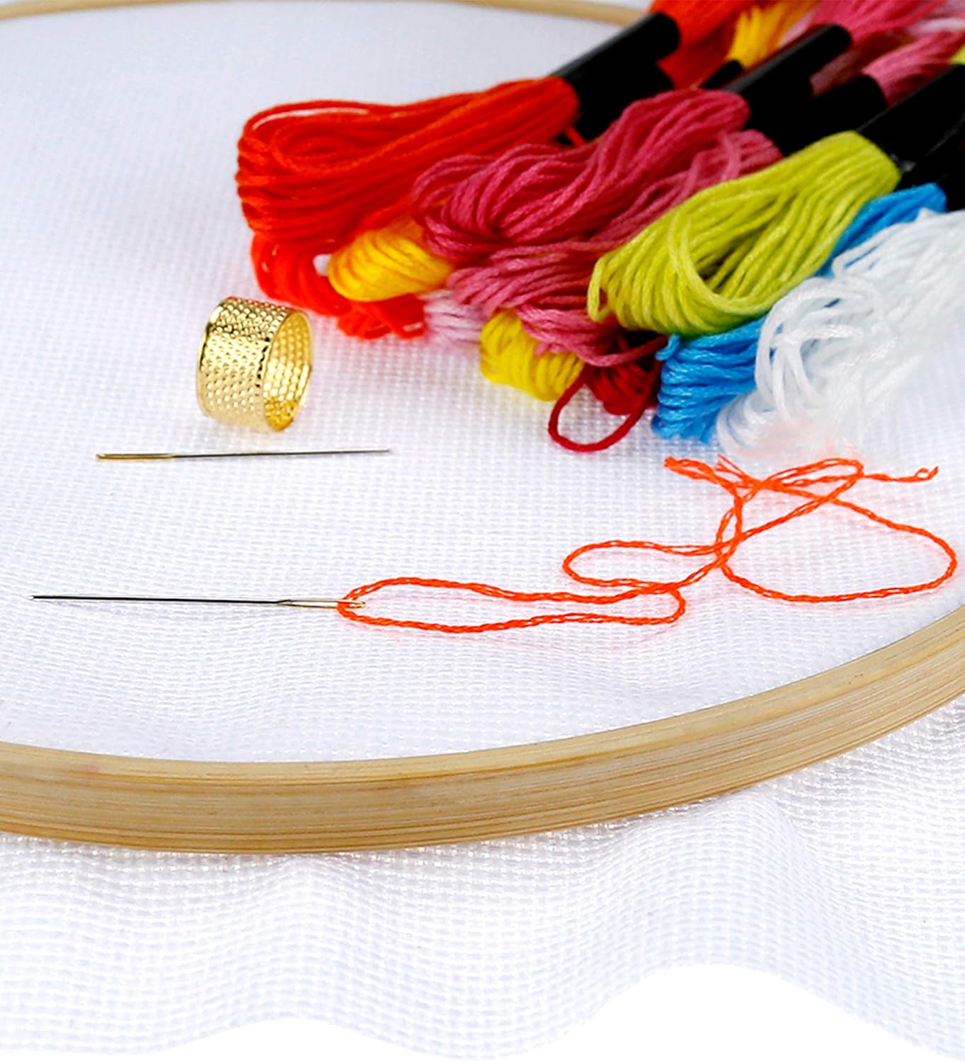 2 Pieces 14 Count Big Size White Aida Cross Stitch Fabric, Classic Reserve Aida Cloth