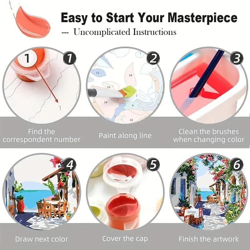 Paint by Numbers Kit for Adults and Beginner Painting by Number Kits On Canvas Without Frame DIY Acrylic Easy Paint by Numbers Home Wall Decor(16x20 inch)