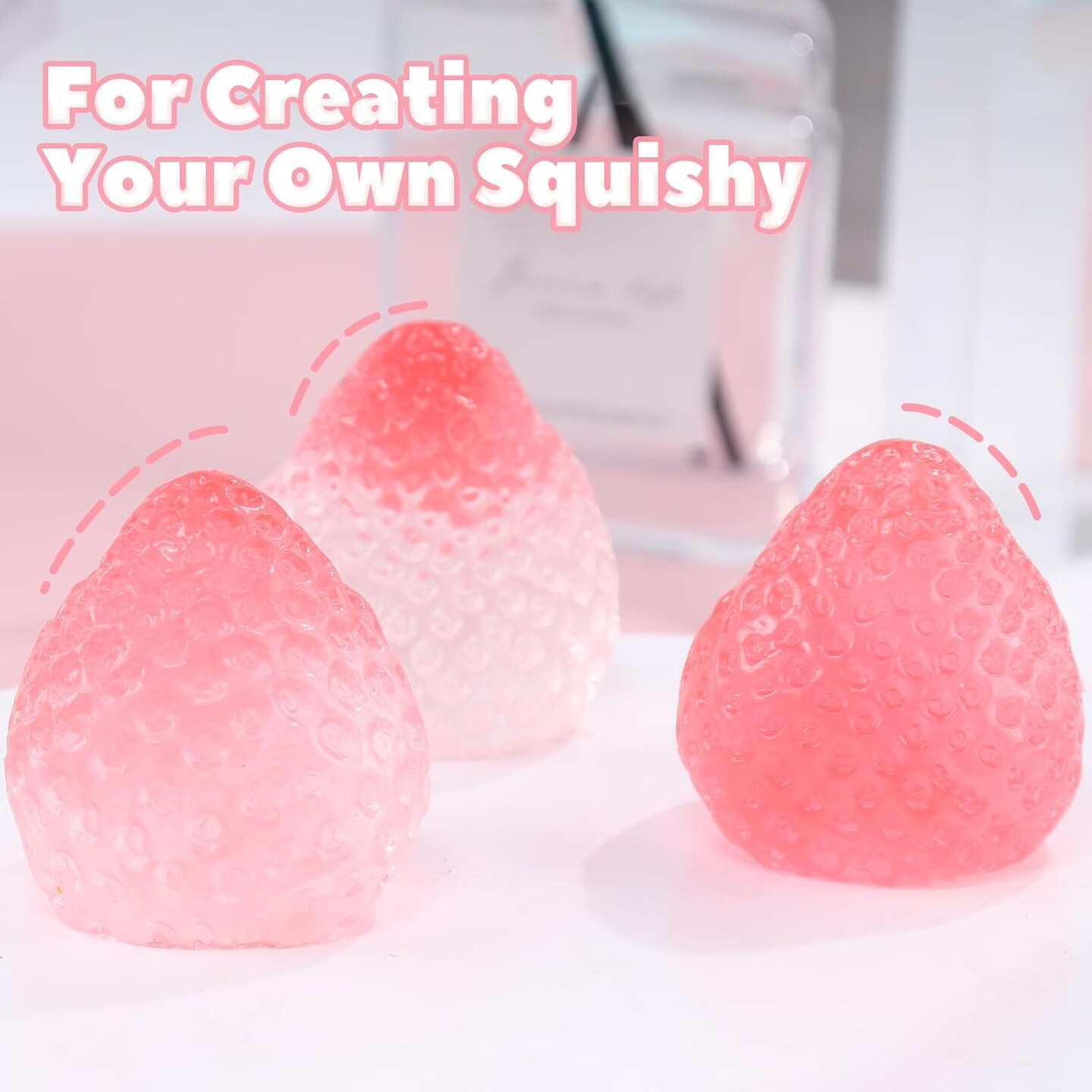 LET'S RESIN Transparent Gel for Taba Squishy, 28oz Super Soft Flex Rubber for Squishy Maker, DIY Decompression Gift for Cat Paw, Hamster, Artificial Strawberry and Chick Squishy