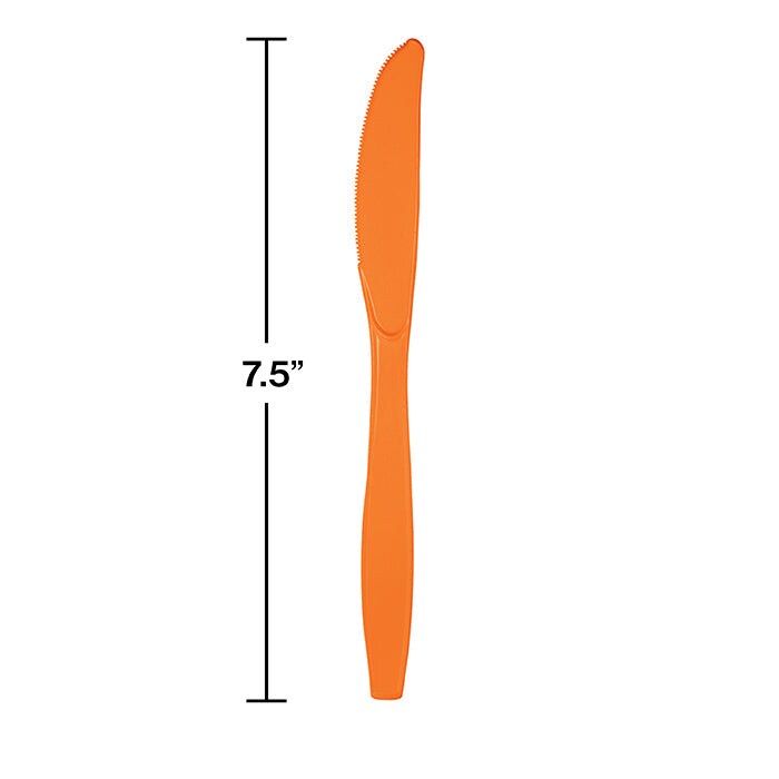 288 pc Bulk Sunkissed Orange Plastic Knives