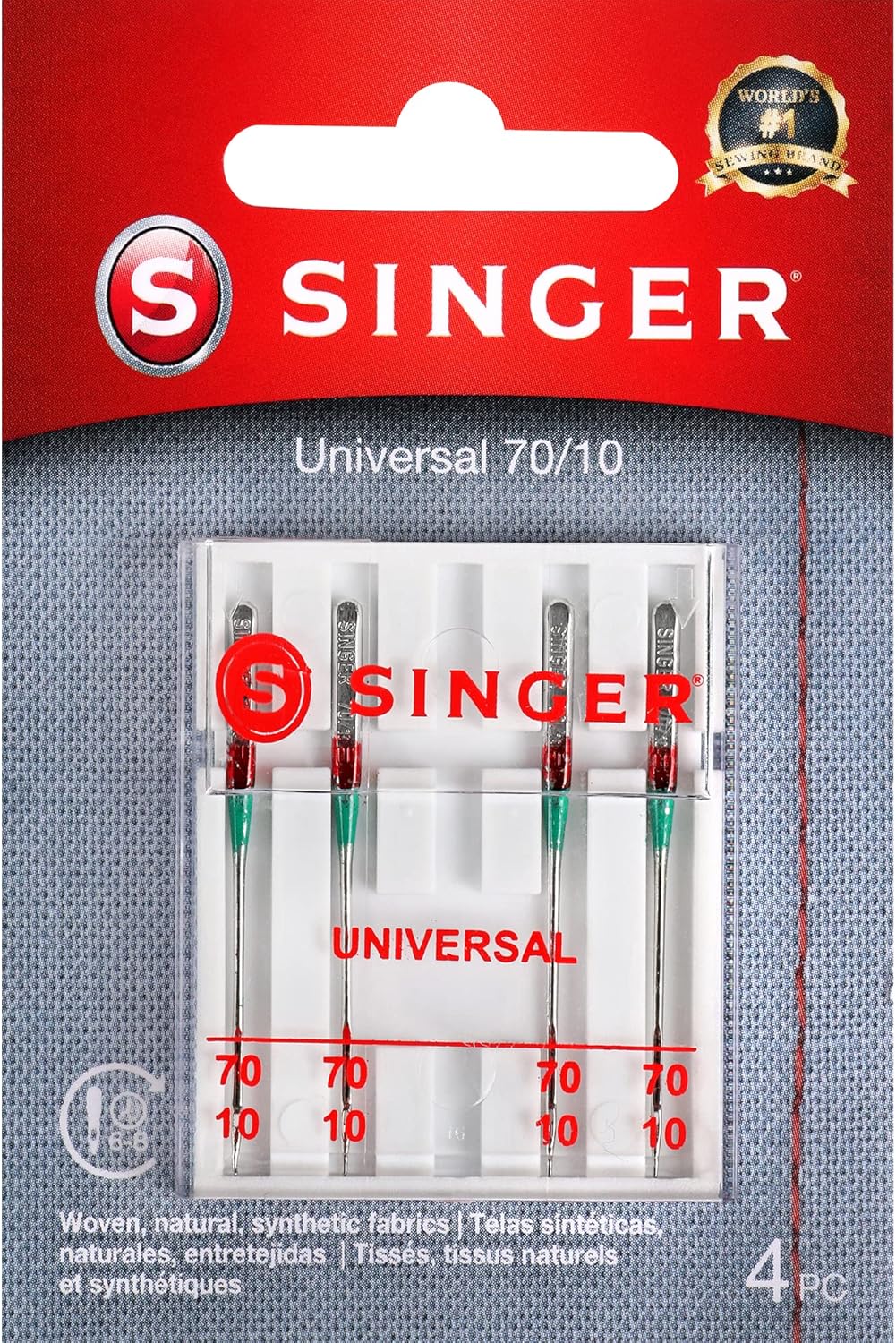 Universal Regular Point Sewing Machine Needles, Size 70/10-5 Count