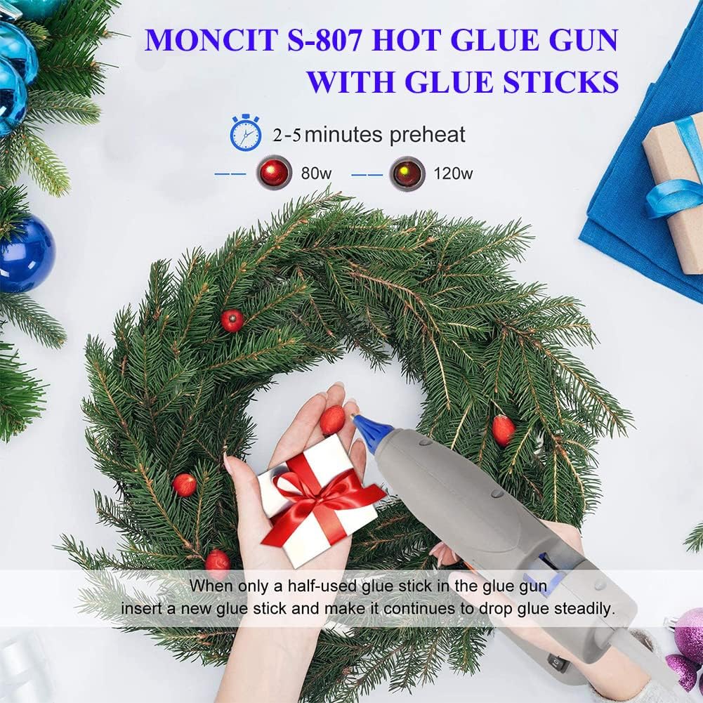 Hot Glue Sticks, Pack of 50 (1.54 lb) 6&#x22;Long 0.43&#x22; Diameter Full-Size Hot Glue Gun Sticks Art Glues Pastes Hot Melt Sticks for Most Large Glue Guns, Clear Glue Sticks for DIY, Arts &#x26; Crafts