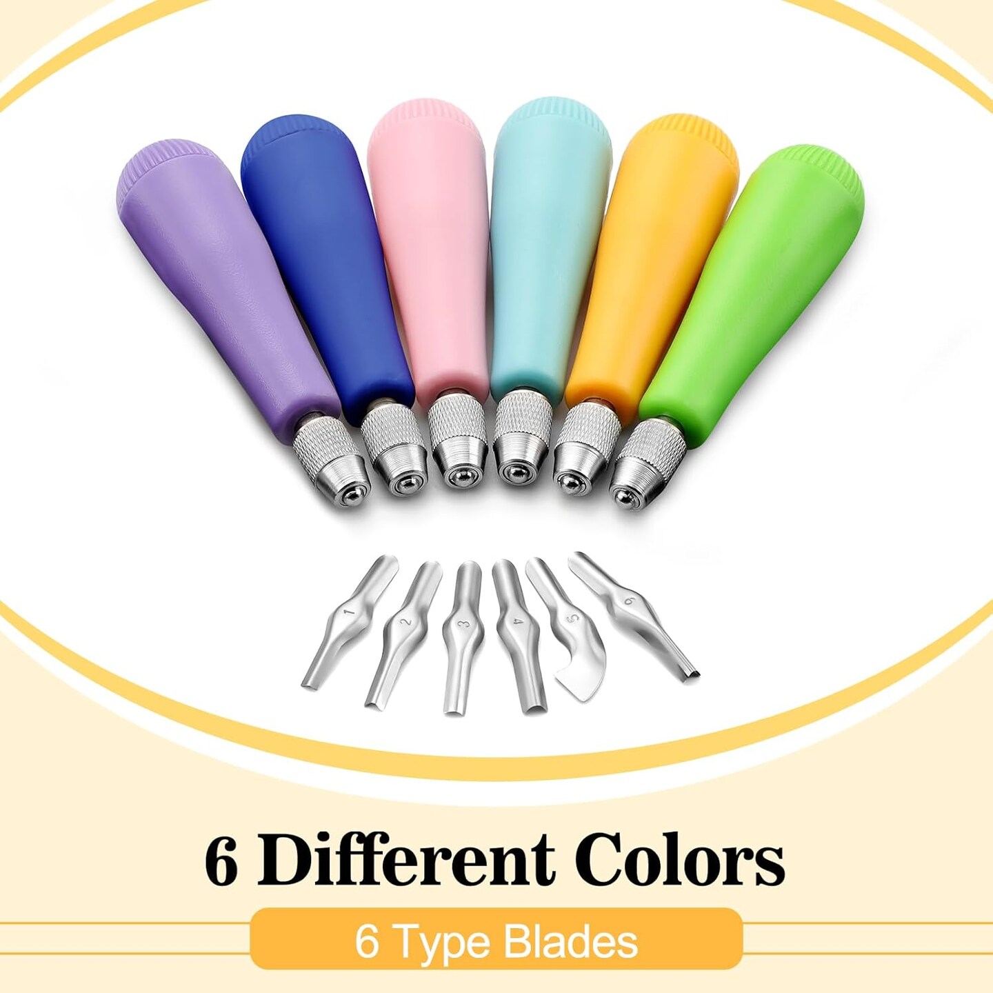 12-Pack Linoleum Cutter Kit, Assorted Colors for Block Printing & Crafts