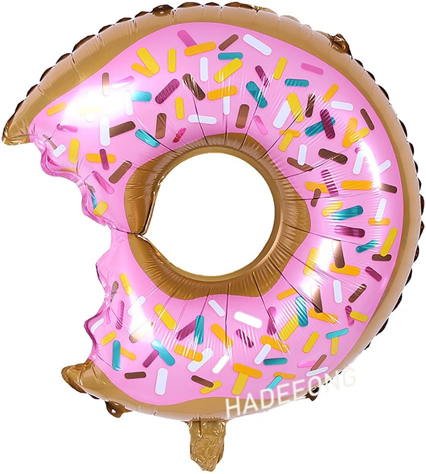 6PCS Big Donut Foil Balloons Large Mylar Doughnut Balloons for Birthday Party Wedding Decoration Baby Shower Donut Time
