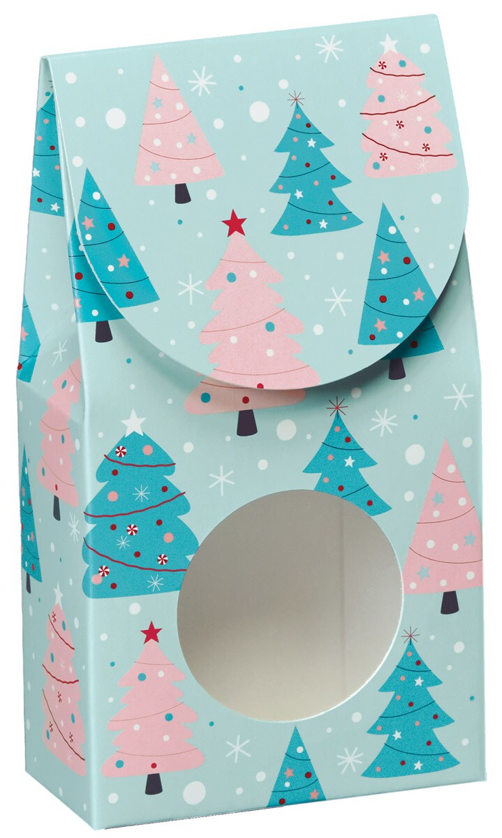 Pack/6: Winter Wonderland Gourmet Candy Box - 3-1/2 x 1-3/4 x 6-1/2&#x22;