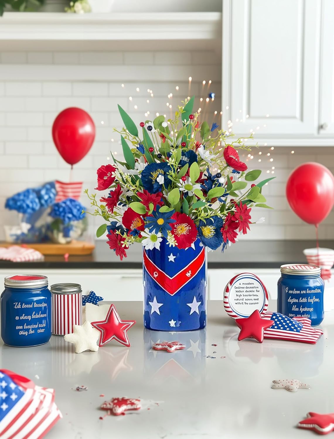 4pcs Flowers 4th of July Decorations