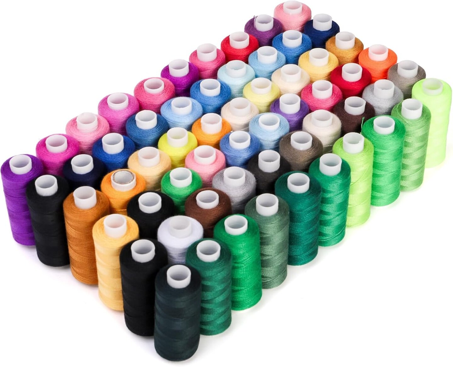 60 Rolls Sewing Threads Kit, 400 Yard per Polyester Thread Spools for Sewing Machine, All Purpose Thread String for Hand Sewing and Embroidery
