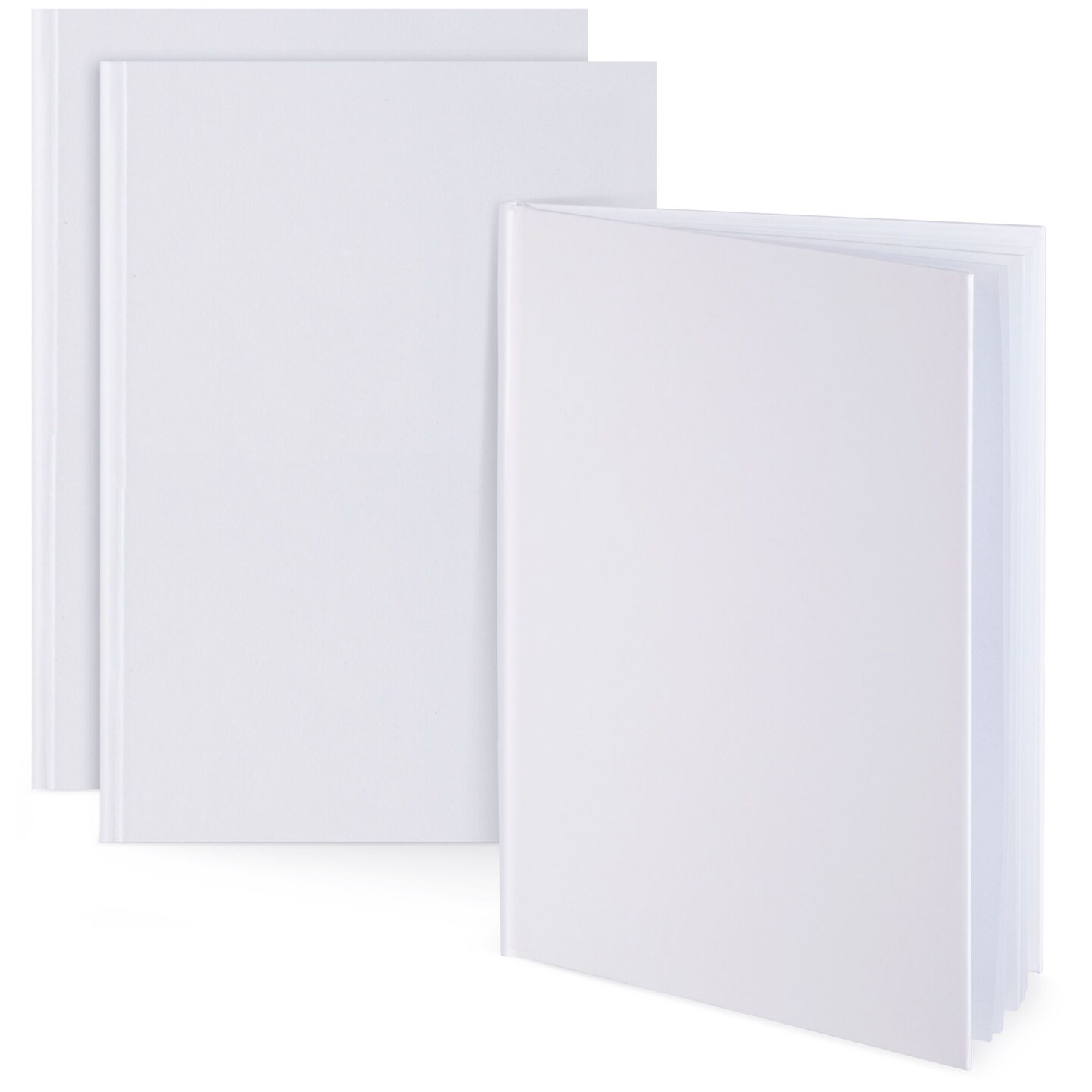 3 Pack 7x10 inch White Blank Hardcover Books for Kids to Write Stories, Unlined Scrapbook and Journal - 18 Sheets/36 Pages Each