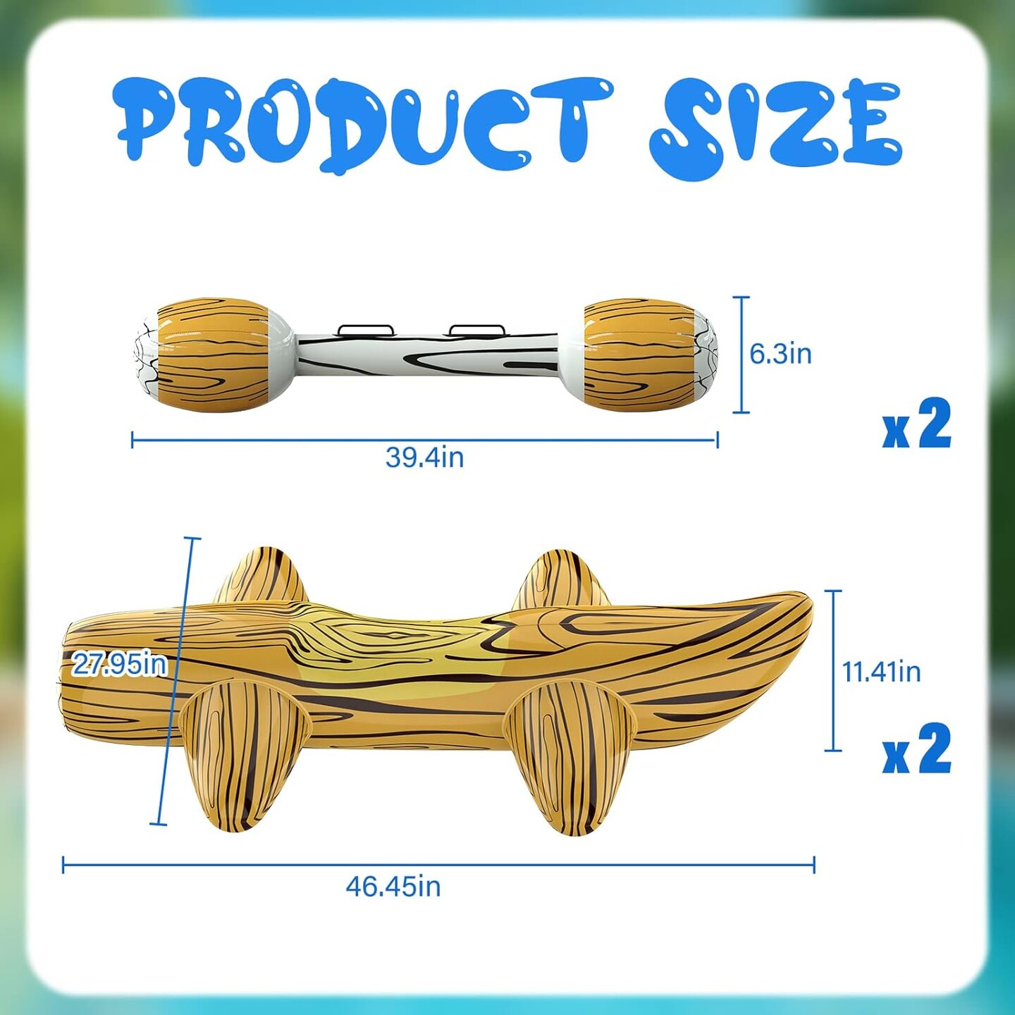 Pool Floats Games Toys, Inflatable Raft Pool Toys for Kids (Ages 8-12) & Adults, Inflatable Logs Battle Game for Family, Swimming Pool Floaties Patented