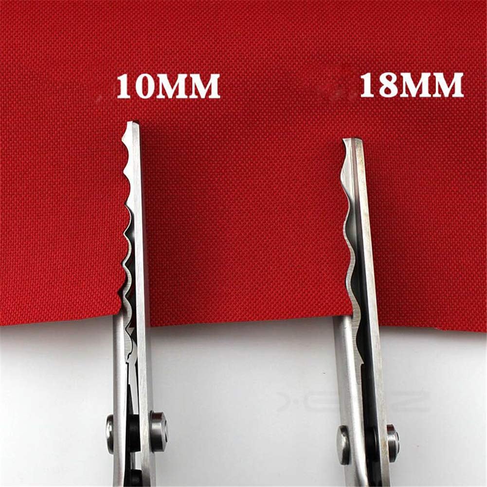 Dressmaking & Craft Scissors – Professional Stainless Steel Pinking Shears with Comfort Grip, Serrated Scalloped Blades for Decorative Cutting of Fabric, Leather, and Paper (18 mm Scalloped)