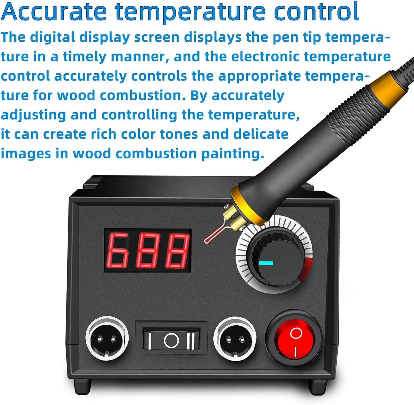 Wood Burning Kit, Digitally Adjustable Temperature Wood Burner Pen Kit, Wood Burning Tool, Professional Wood Burner Tool Kit for Adults and Beginners Craft (LH30-2 New)