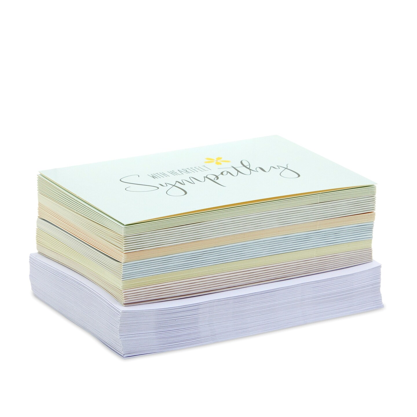 48 Pack Sympathy Cards with Envelopes Bulk Set, 6 Floral and Foliage Designs for Memorials, Funerals, Condolences, Bereavement, Blank Inside (4x6 In)