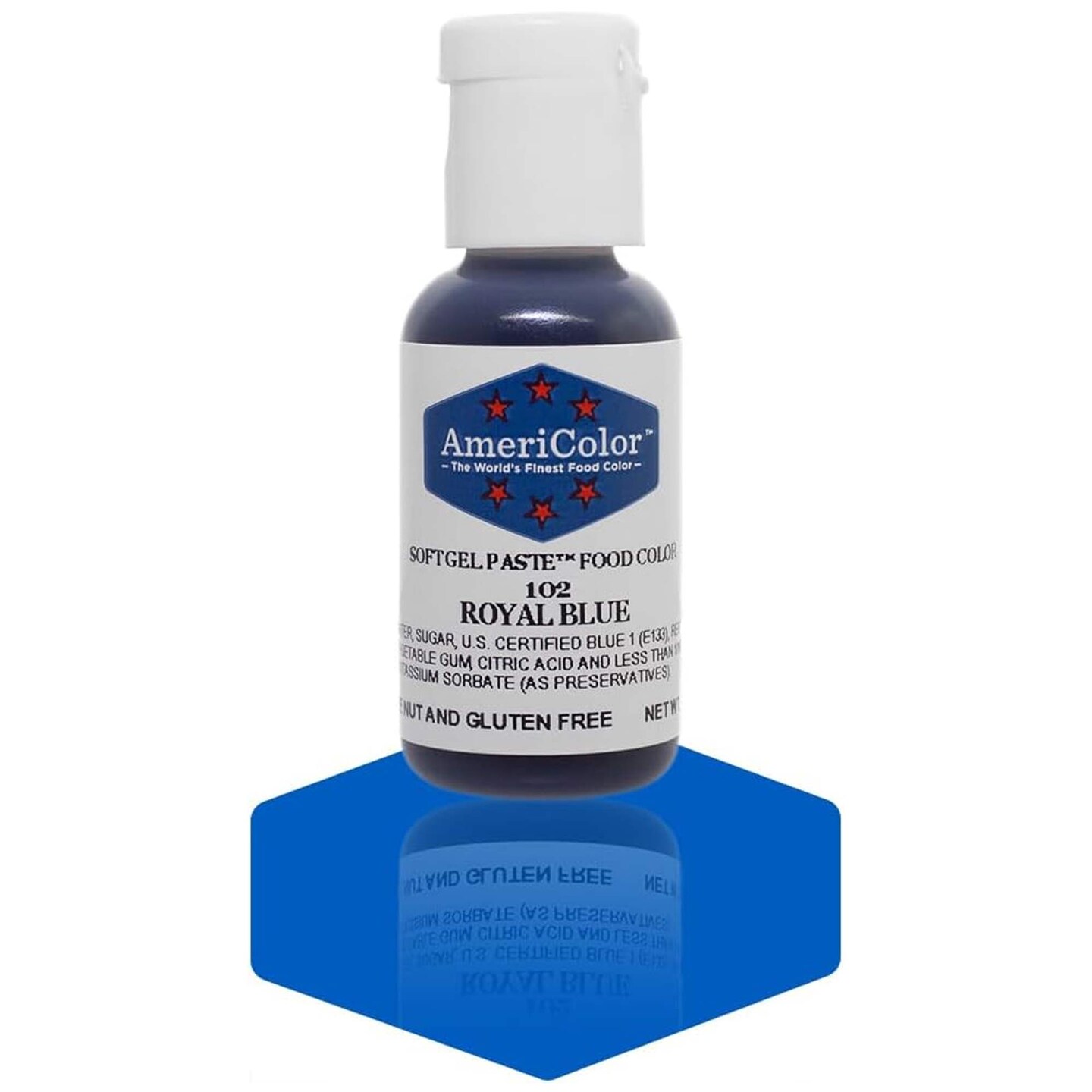 AmeriColor Royal Blue Soft Gel Paste Food Color Three Fourth Ounce Bottle