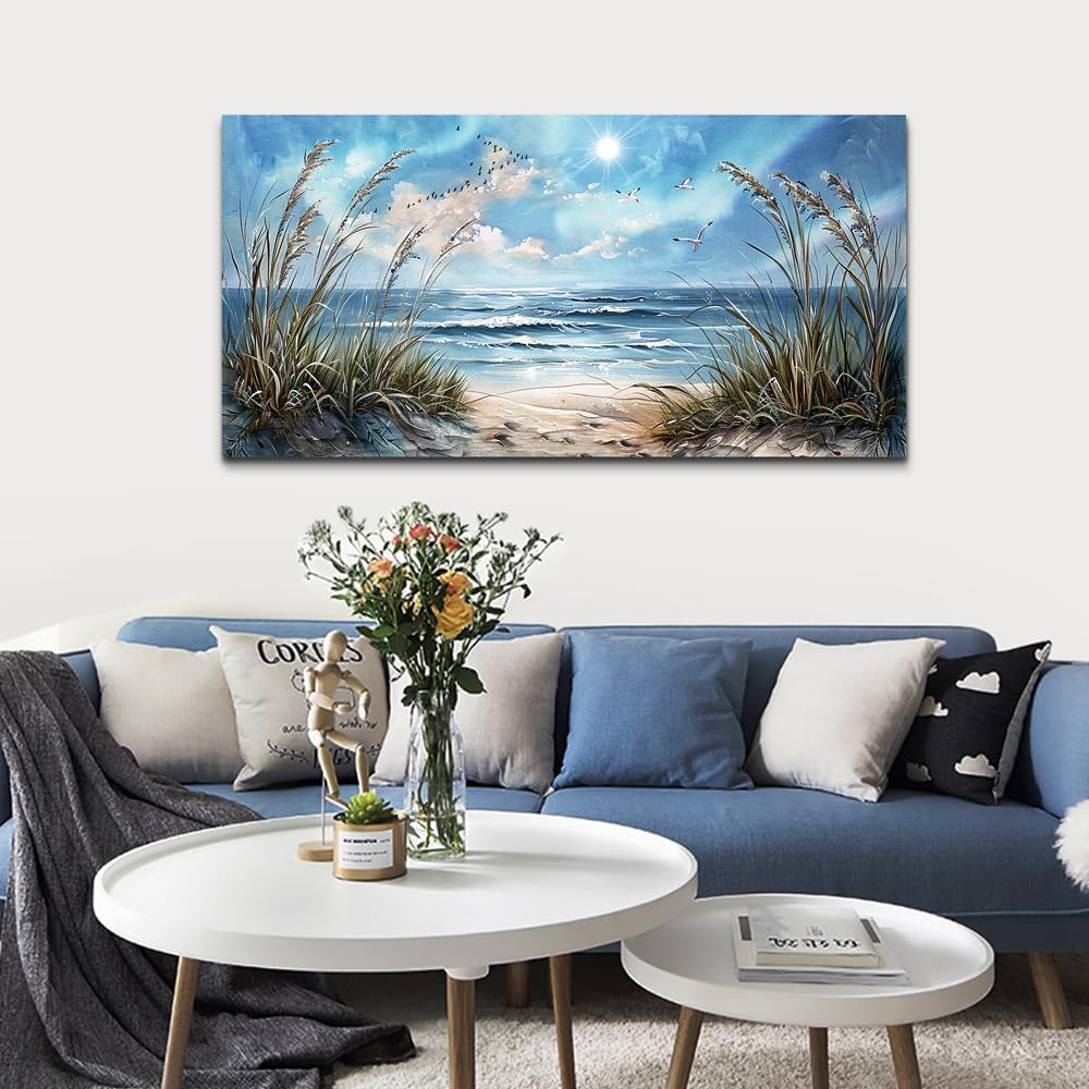 Summer Wall Art Decor For Living Room Wall Decor Sunshine Ocean Scenery