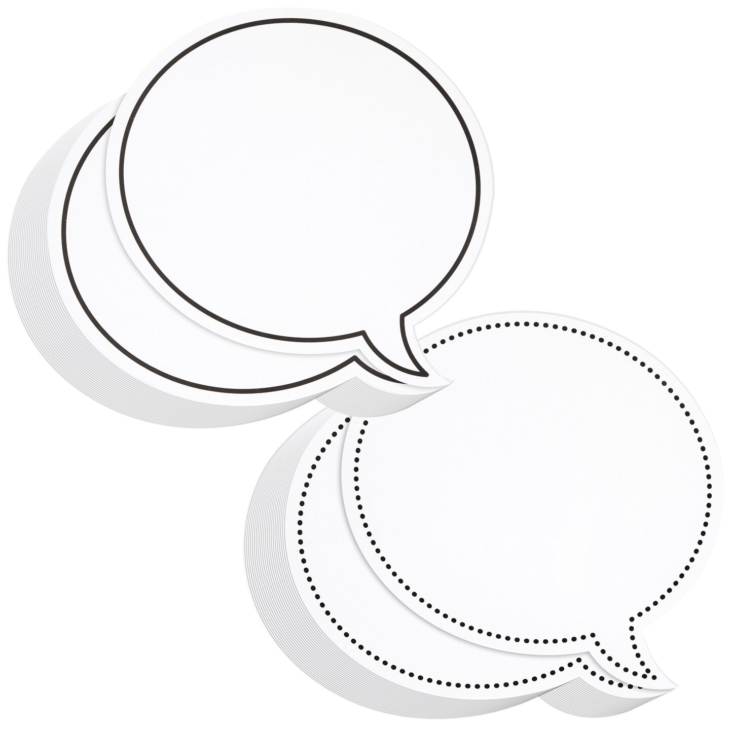 Dry Erase Speech Bubble Cutouts for Boards, 23 x 20 cm, 48-Pack