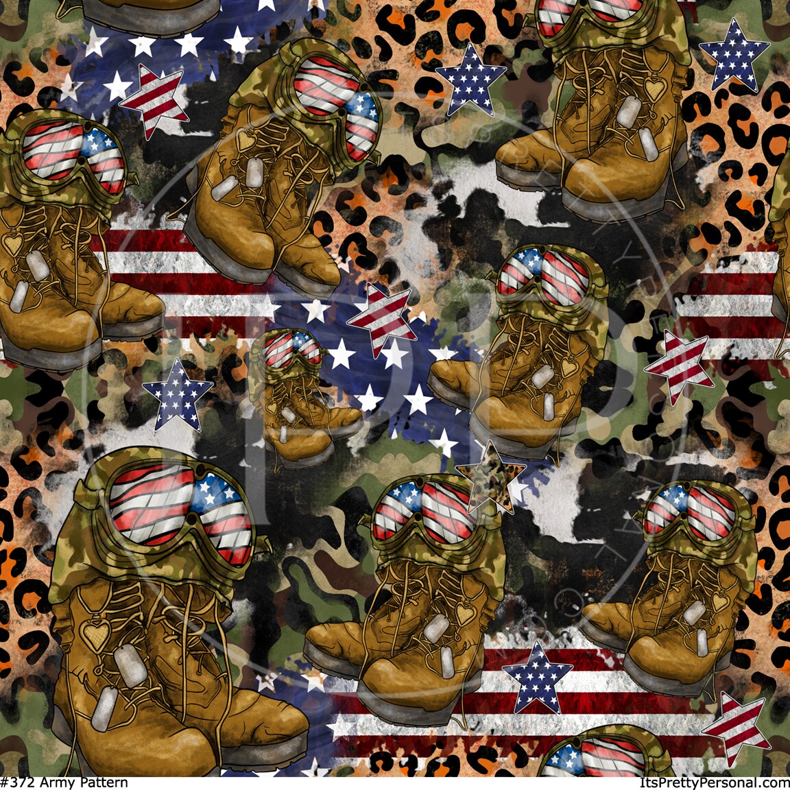 #372 Army Pattern 12x12 Pattern Vinyl