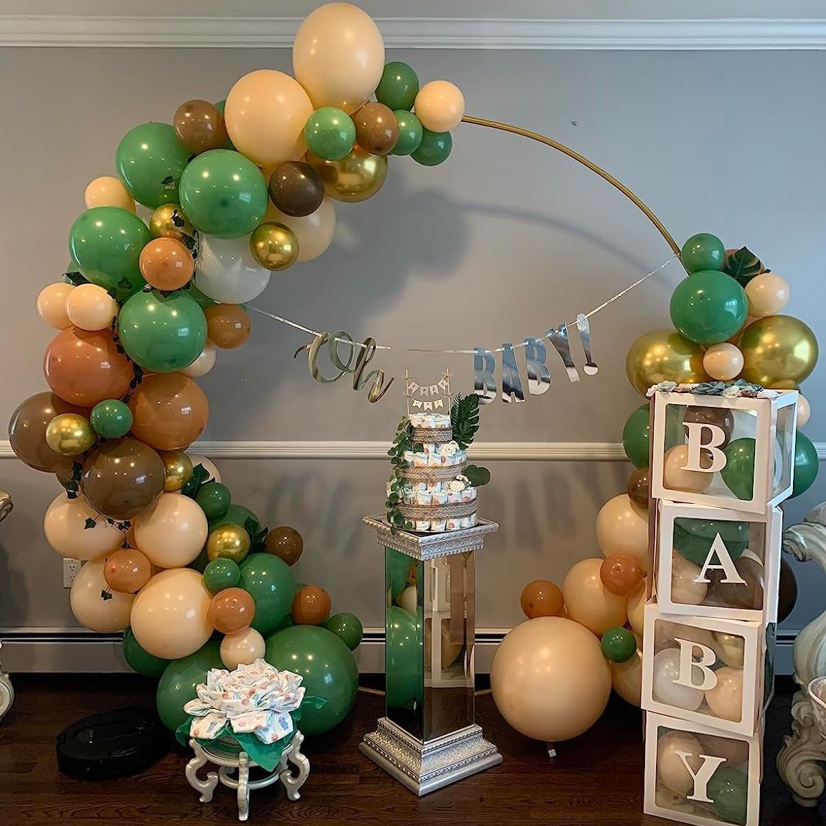 Nude Balloons - 12 inch 100pcs Latex - Round Neutral Boho Birthday Balloons with 2 Ribbons, Helium Apricot Balloons
