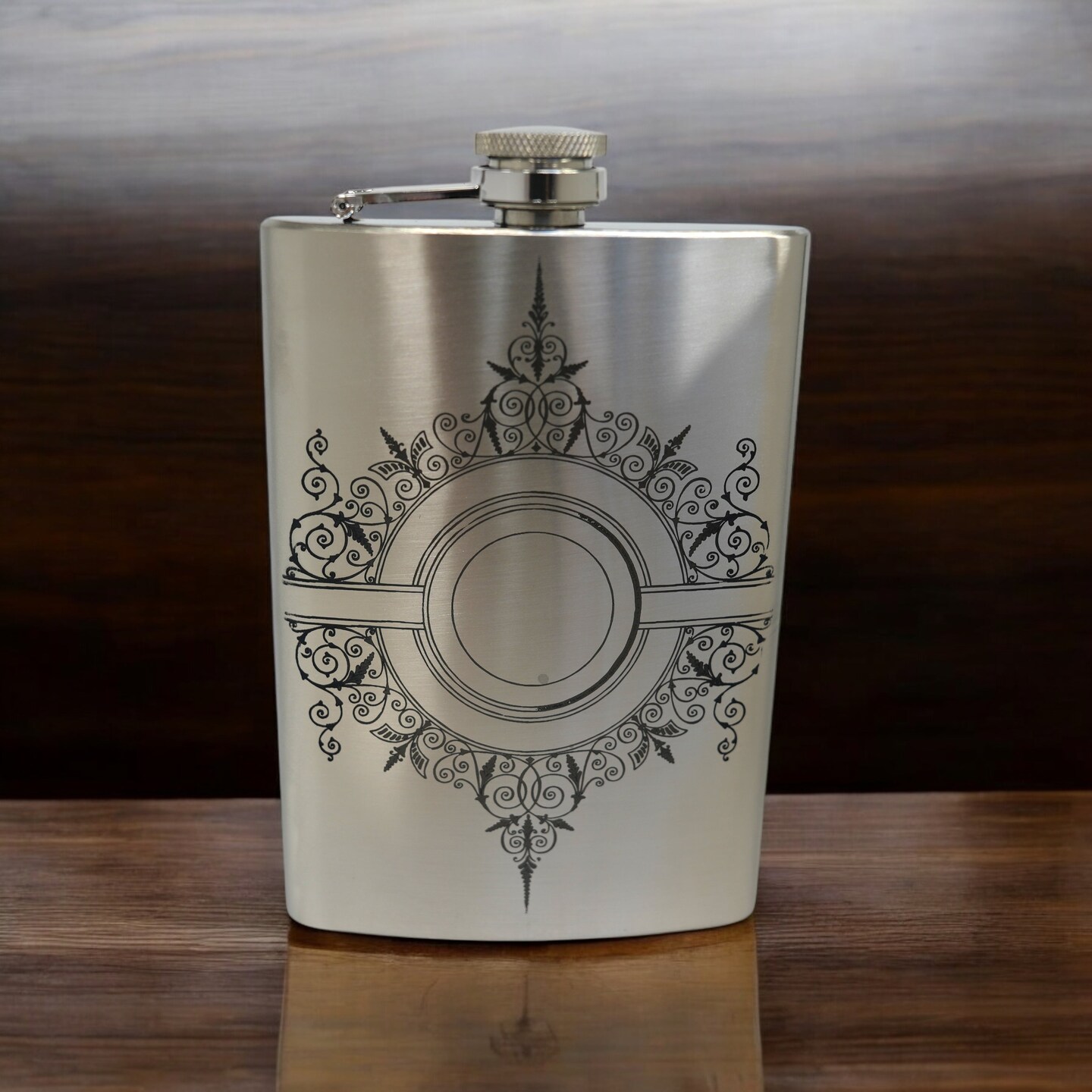 8oz Decorative Design Stainless Steel Flask