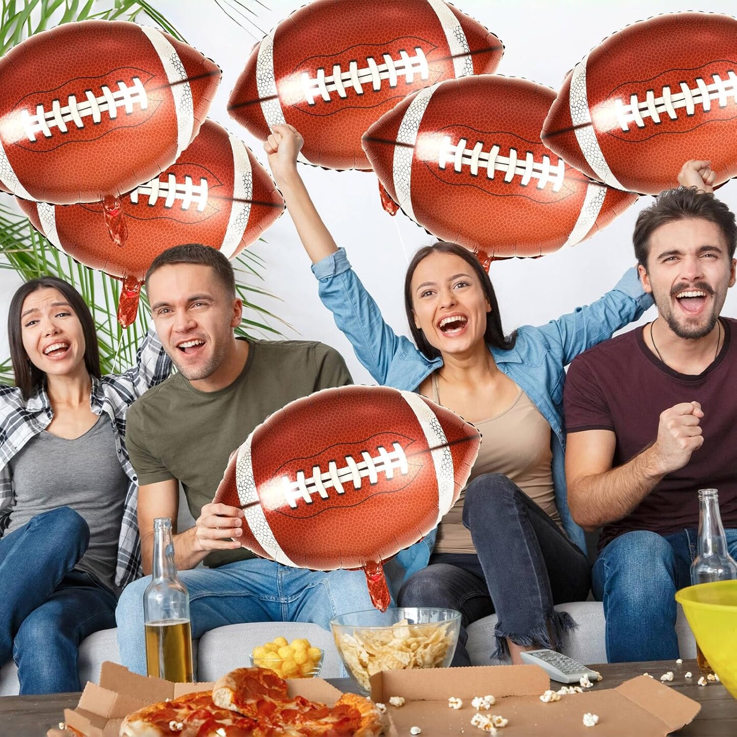 Football Balloons,10 Pcs Football Field Balloons Football Foil Balloons for Football Birthday Sport Themed Party Decorations Supplies