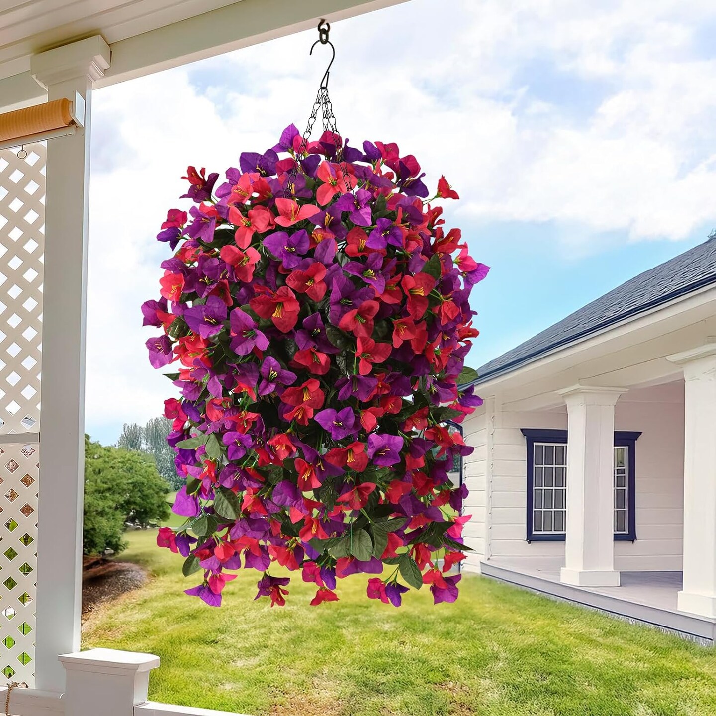 Artificial Fake Flowers Hanging Basket