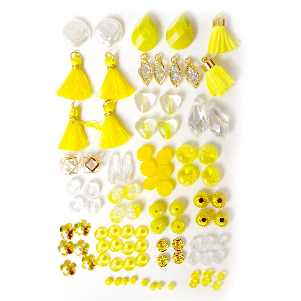 Jesse James Beads Mini Bead Mix in Lemon Yellow Sun