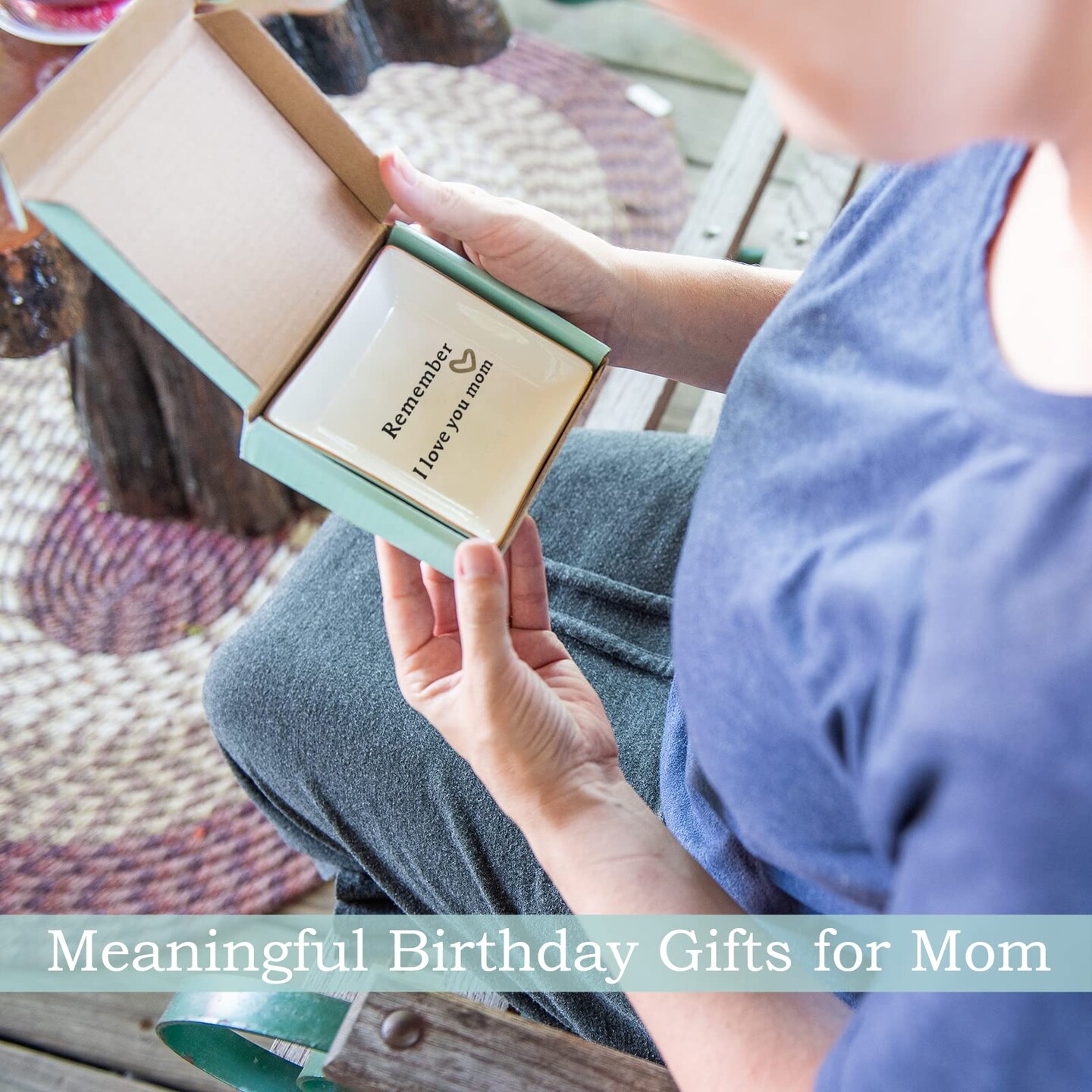 Ceramic Ring Dish Jewelry Tray-Mom Gifts, Remember I Love You Mom - Birthday, Mother's Day, Christmas Gifts for Mom