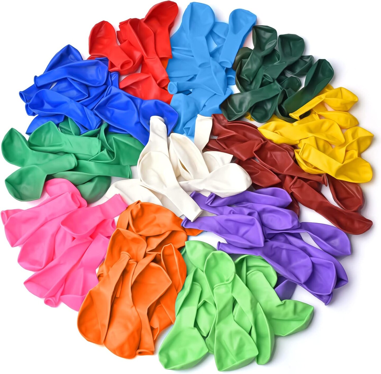 Thickened balloons, 120 PCS Balloons Assorted Colors, Latex Balloons for Kid&#x27;s Birthday Party, Exquisite Rainbow Balloon, 12 Inches 12 Kinds of Rianbow Colorful Party Balloons Decorations.