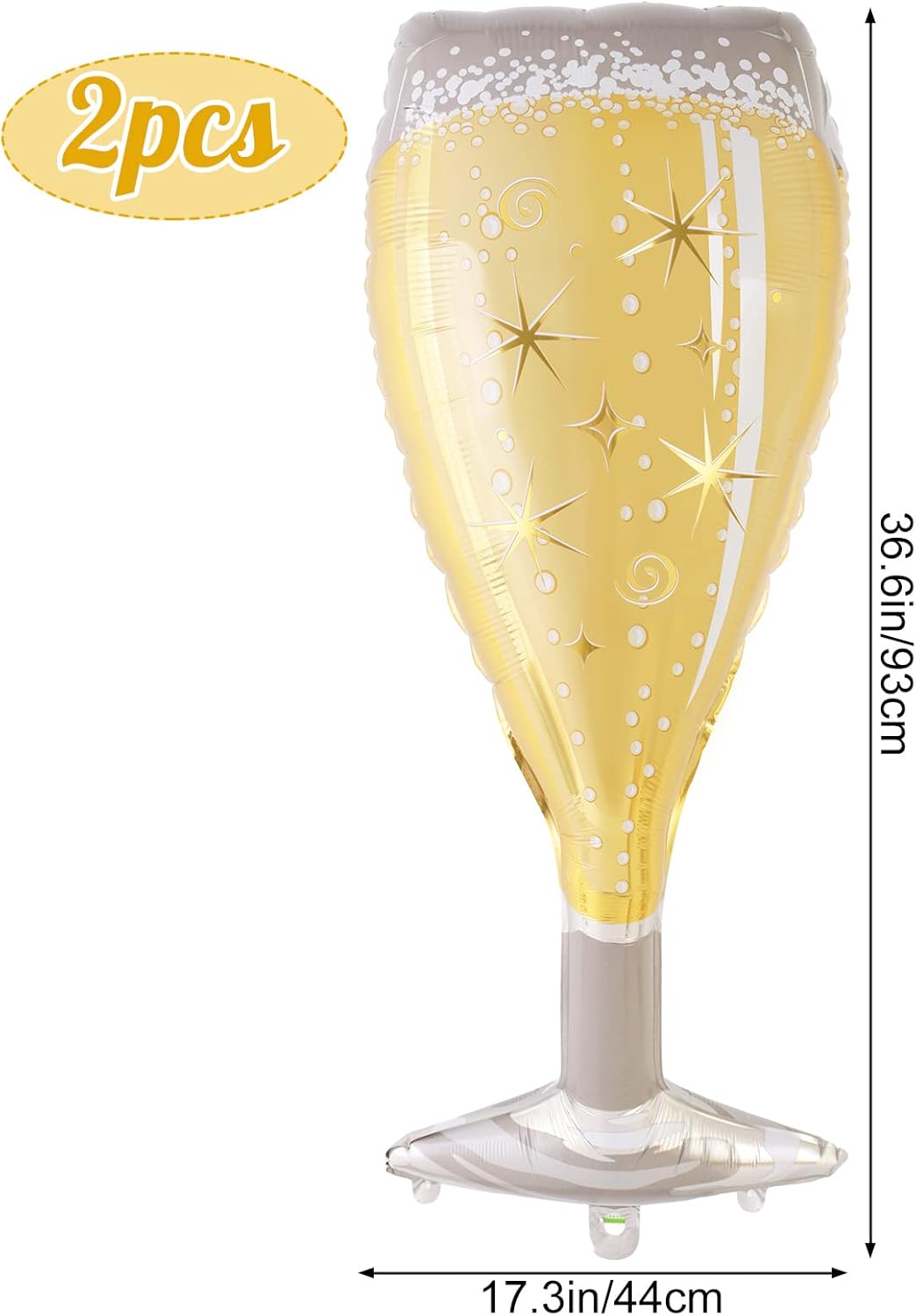 Champagne Wine Bottle Balloons, 4 Pcs Champagne Glass Foil Balloons, Large Wine Mylar Balloons for Engagement Bridal Shower Wedding Bachelorette Birthday Party Decoration