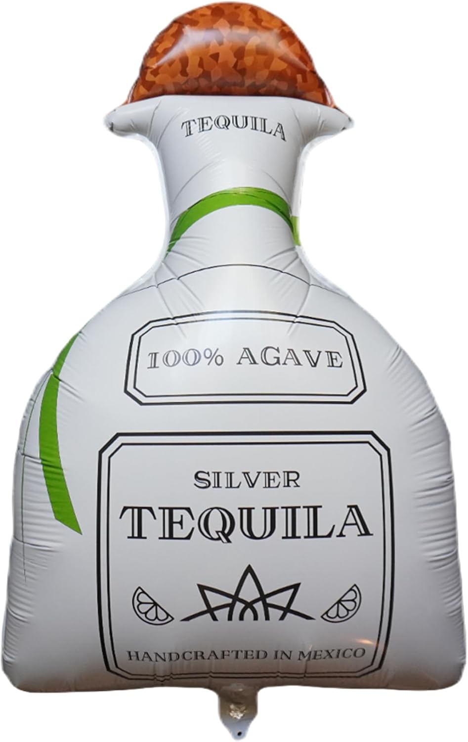 30&#x22; Tequila Bottle Foil Balloon (set of 1, straw included) Cinco de Mayo, Bachelorette Party Decorations, Reusable Inflatable Alcohol 21st Birthday