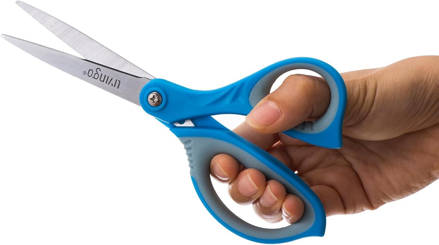 7" School Scissors 3-Pack – Sharp Pointed Tip, All-Purpose, Right & Left Handed for Students, Teachers & Crafts