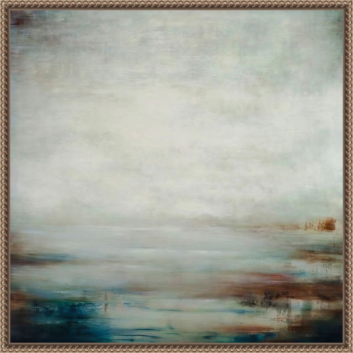 Where The River Meets The Sea by Aondrea h. Maynard Framed Canvas Wall Art