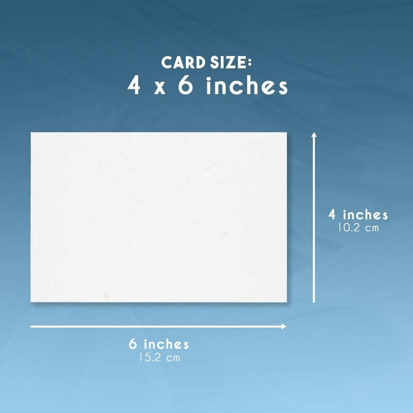 200 Pack White 300 GSM / 110 lb Thick Cardstock Paper - Blank Heavyweight Wedding Invitation Cards for Printing, Flashcards, Postcards - 4x6 inch